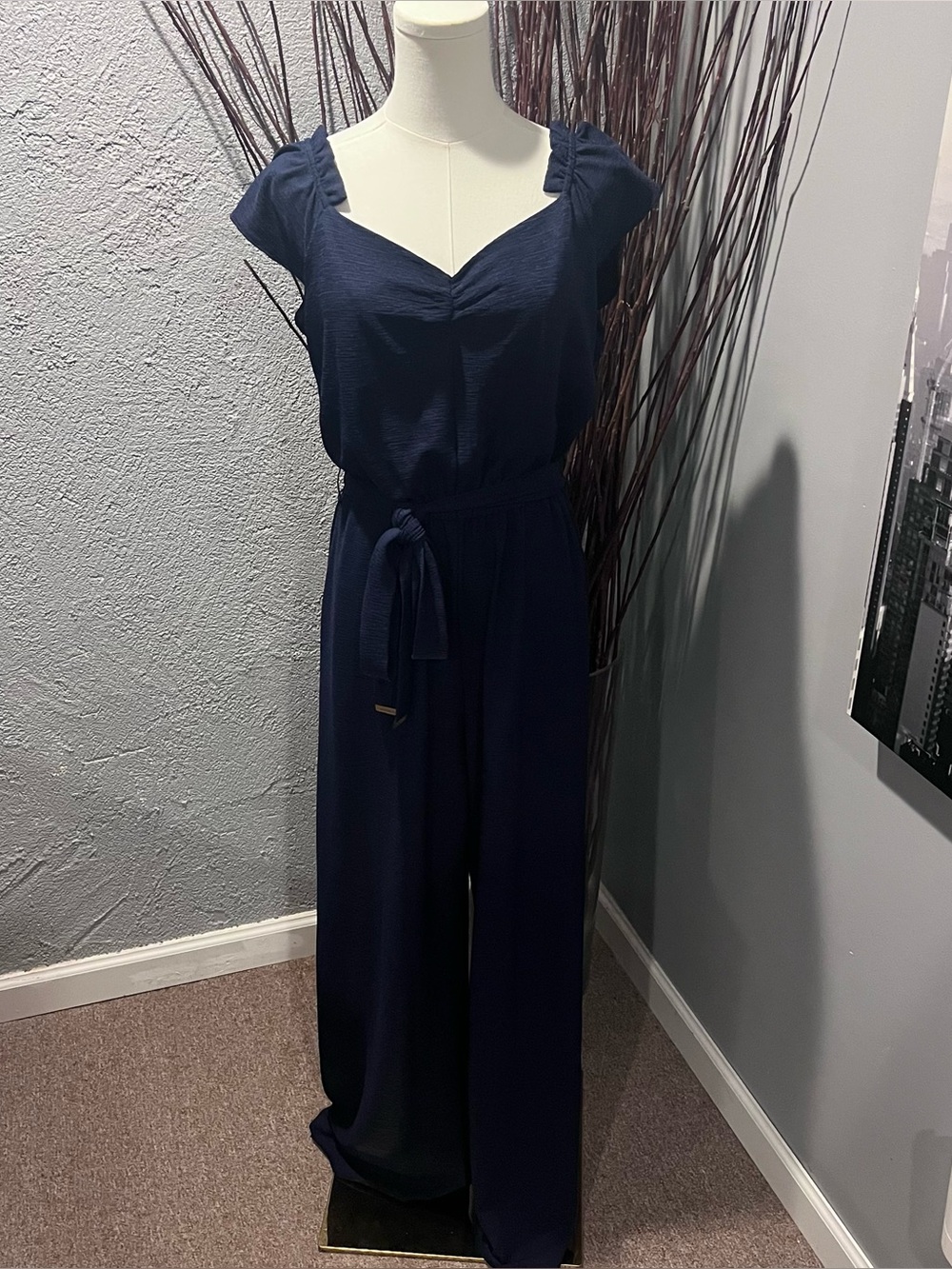 🌺MICHAEL KORS NAVY BELTED JUMPSUIT SIZE LARGE🌺